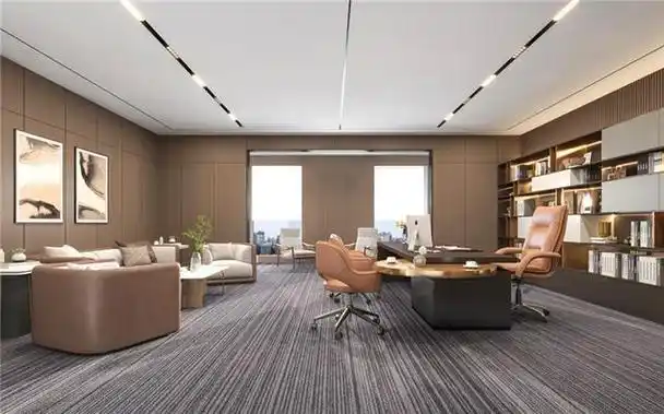 家具选择等方面进行设计和装修,董事长办公室的设计必须精心布局