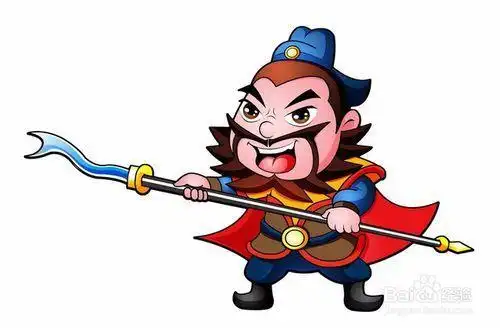 张飞简笔画q版彩色