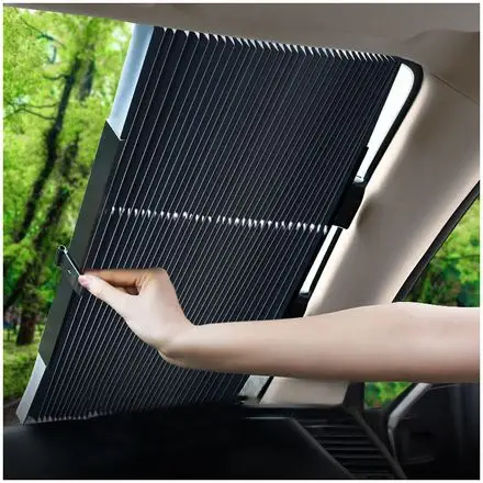 汽车遮阳帘防晒隔热遮阳挡自动伸缩车内遮光神器前挡风玻璃遮阳板