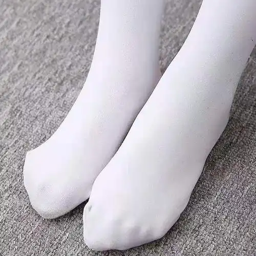 白色舞蹈丝袜女童芭蕾连裤袜夏季薄款透气跳舞现代舞服装