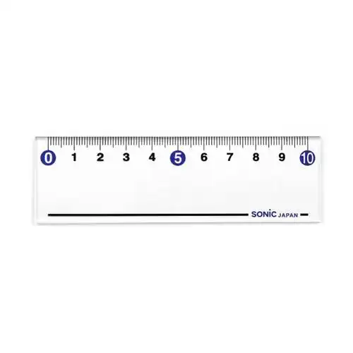日本sonic索尼克10cm学生直尺透明迷你便携硬质各类尺