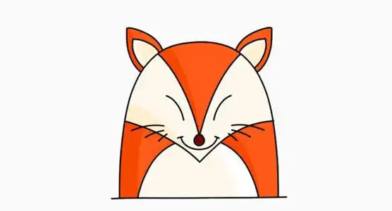 小狐狸卡通彩色简笔画