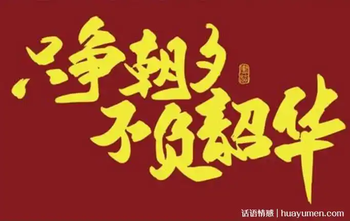 只争朝夕不负韶华的含义 只争朝夕不付韶华的意思是什么 _ 图片网