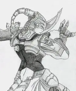 手绘lol亚索简笔画