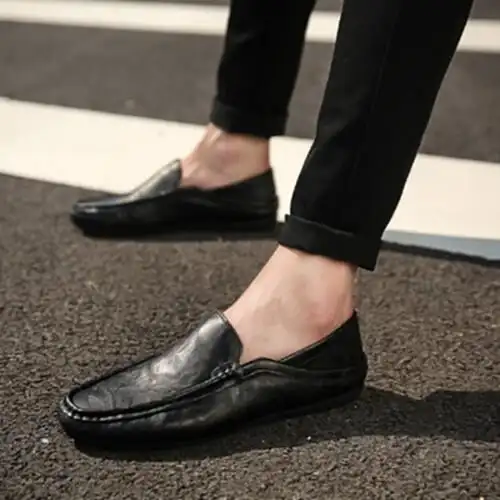 新款春季男士驾车豆豆鞋男皮鞋男鞋子夏季透气磨砂休闲皮鞋懒人鞋