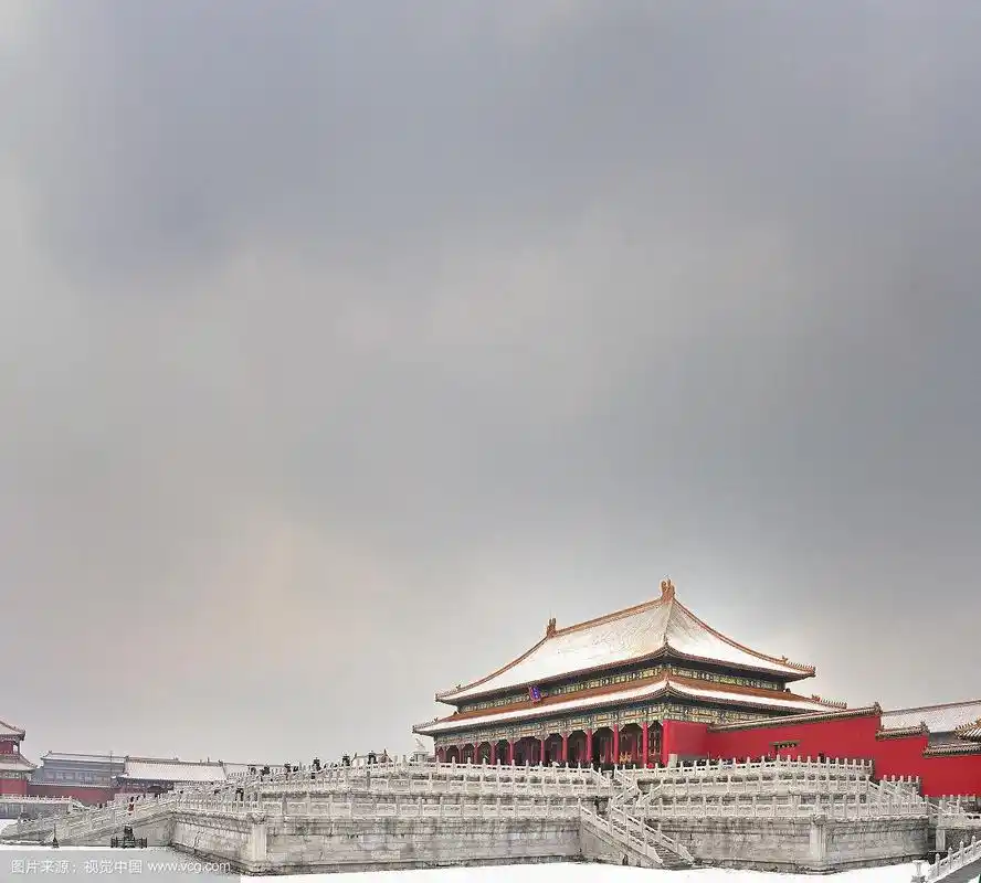 雪中故宫里的太和殿