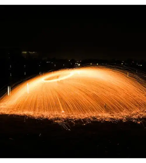 钢丝棉烟火火焰手摇打树花户外烟花仙女花光绘摄影手甩打铁花 20卷