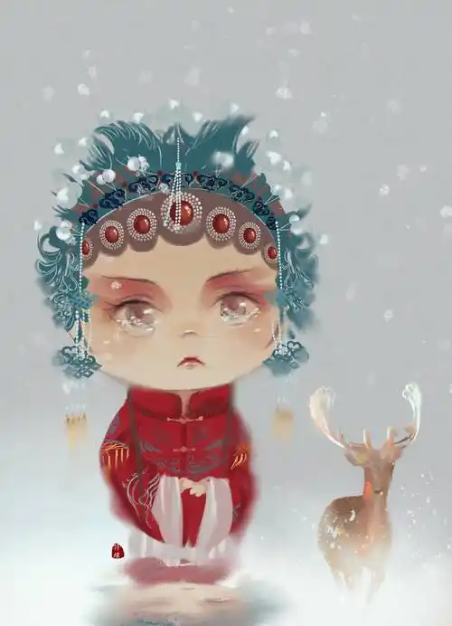 古风 古韵 中国风 手帐素材 插画 手绘 彩绘 头像 壁纸