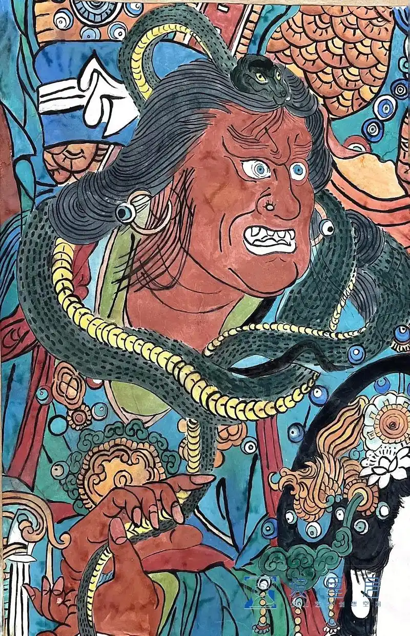 永乐宫壁画临摹.学员作品欣赏 #少儿美术教育 #画画96 - 抖音