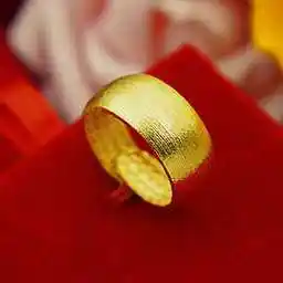 黄金活口戒指 男士款 宽面戒指 满天星流星雨光面999足金纯金戒指