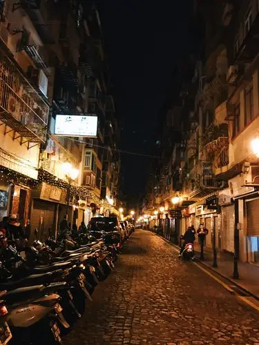 夜晚的澳门街景