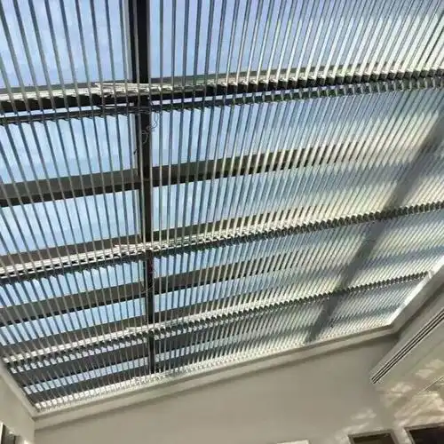 户外翻板百叶 室外大型遮阳系统 电动遮阳帘