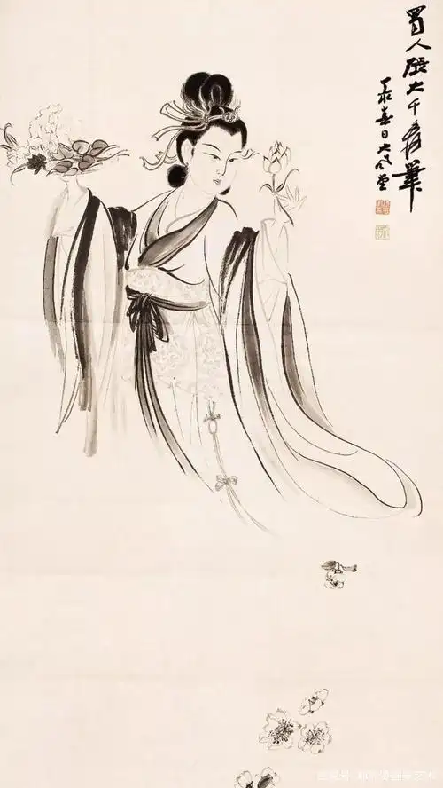 张大千人物仕女画欣赏
