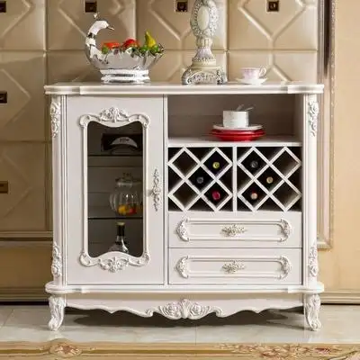 欧式酒柜白色客厅奢华图片