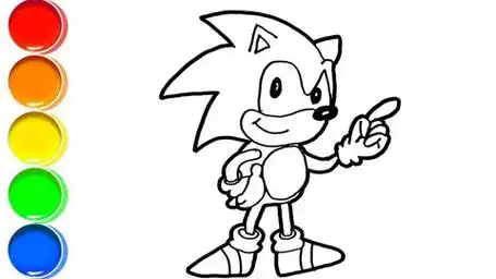教你绘画酷酷的索尼克,一起来学习吧