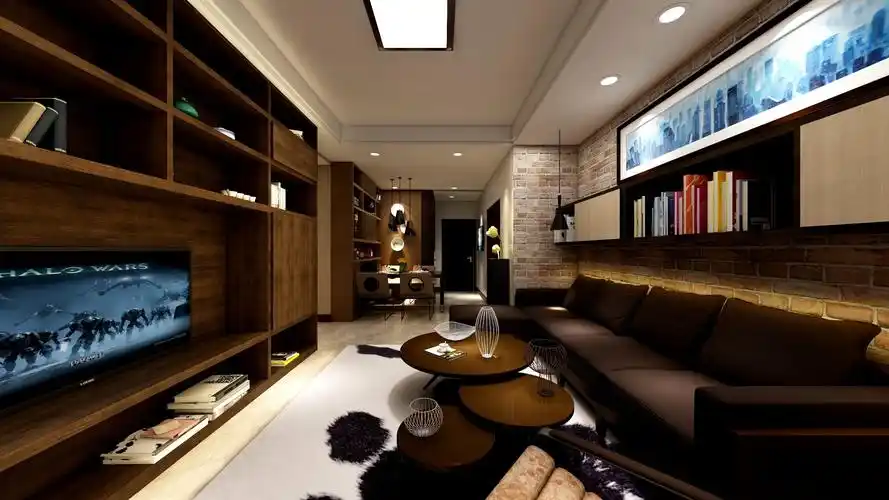 后现代客餐厅全屋定制效果图