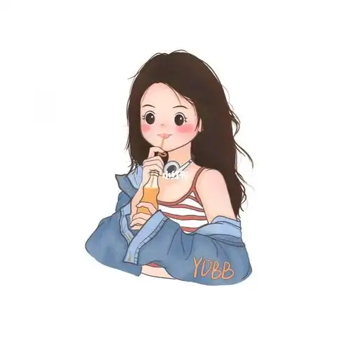 手绘头像夏天的尾巴