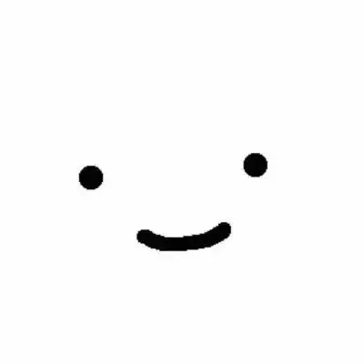 黑白 笑脸 简约头像