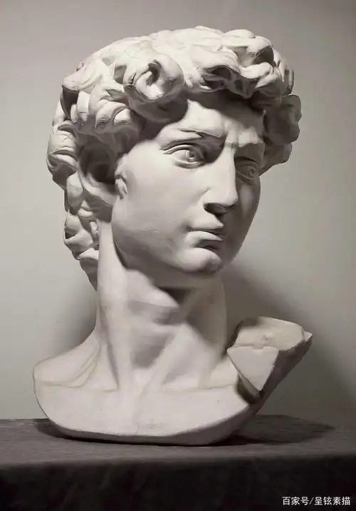 大卫石膏像:不知道怎么画看这里,原来这么简单