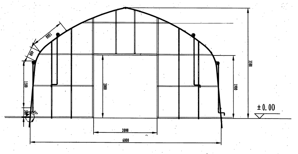 一种高肩部新型单体塑料大棚