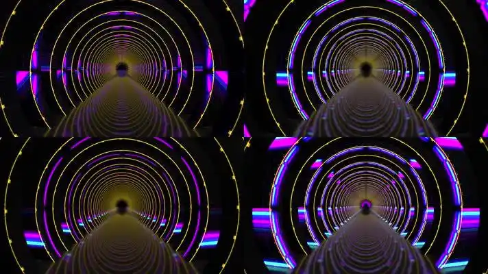 4k穿梭通道儿童晚会走秀街舞背景素材3舞台背景