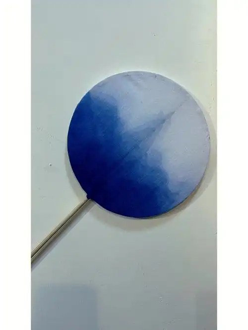 扎染双面山水扇