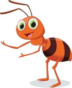 说明关于幸福的蚂蚁漫画卡通蚂蚁群落蚂蚁和卡特彼勒的卡通插图漫画