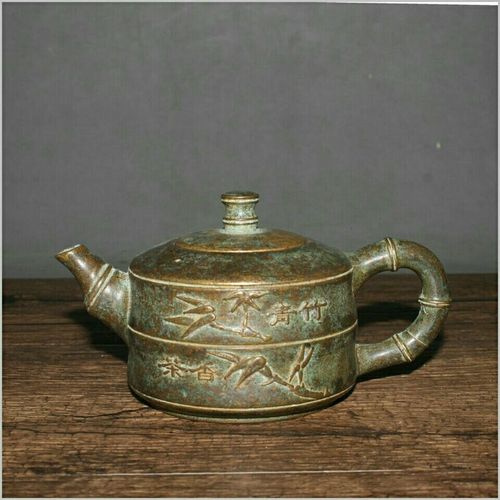 民国黄铜小酒壶铜壶古玩杂项收藏品包老古董纯铜摆件农村老物件