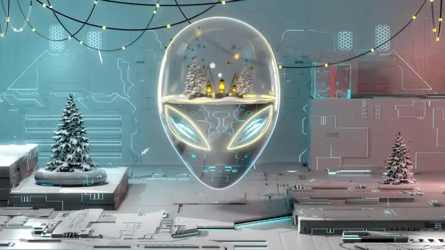 可爱外星人圣诞节高清壁纸