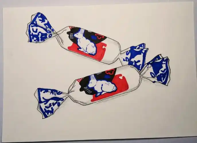 大白兔奶糖00马克笔手绘