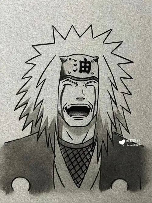 自来也  #火影忍者  #手绘  #画画  #简笔画