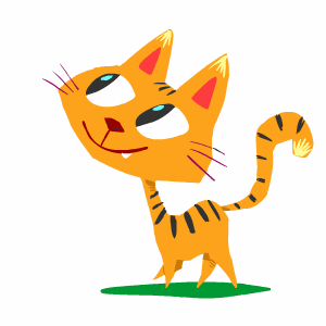 猫咪走路抛媚眼爱心摇尾巴gif动图_动态图_表情包下载_soogif