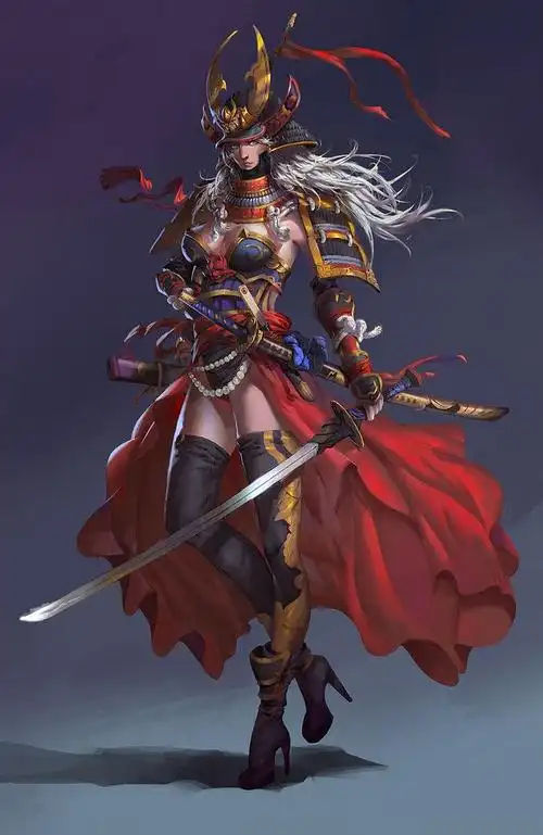 游戏角色设定 日式 女武士