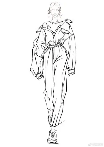 服装设计效果图|线稿练习