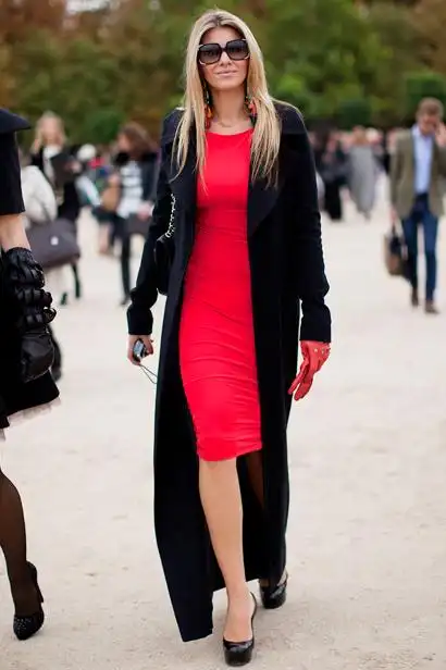 街头经典红黑搭明星潮人齐演绎