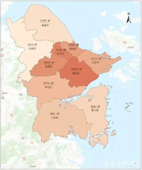 宁波近五年二手房价大数据分析 哪个区域涨得多?