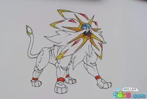 简笔画精灵宝可梦炎帝