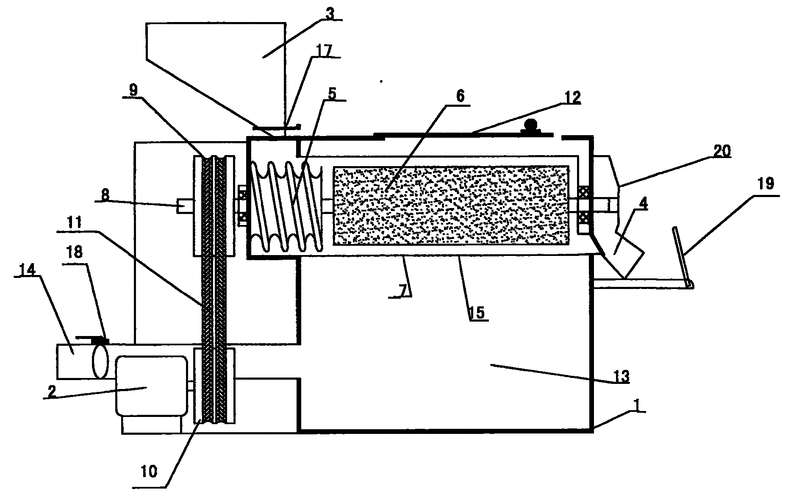 一种卧式谷物及豆类脱皮机