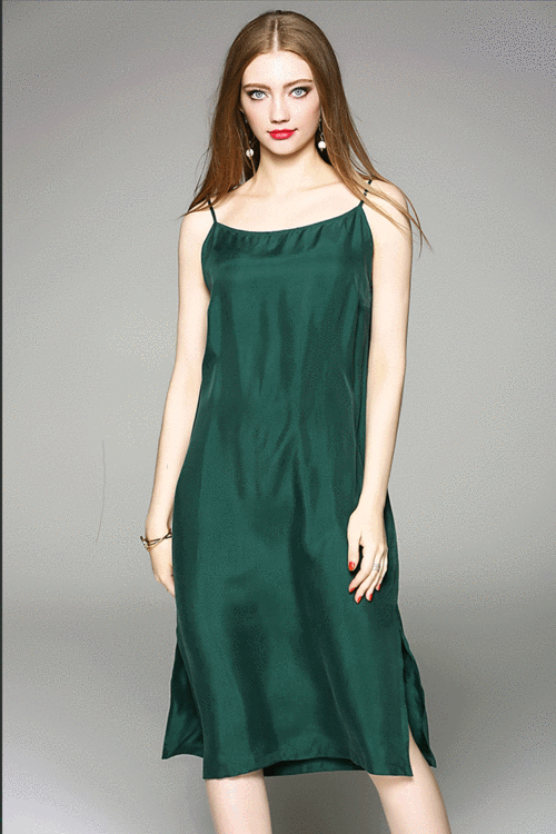 处理真丝裙女铜氨丝连衣裙长款吊带裙女夏外穿宽松大码女装打底裙