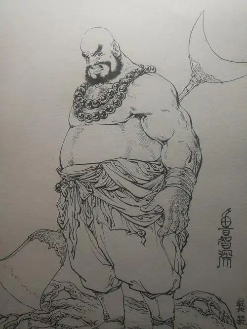 手绘花和尚鲁智深