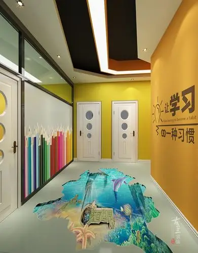 三亚培训机构设计装修公司成都东方启迪艺术装修效果图