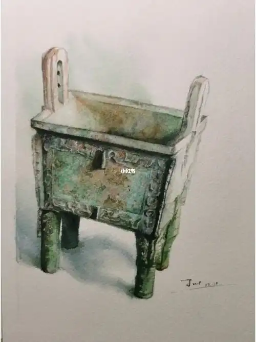 还是小幅画画起来没压力#水彩  #手绘  #寻找小红书绘画大神  #青铜器