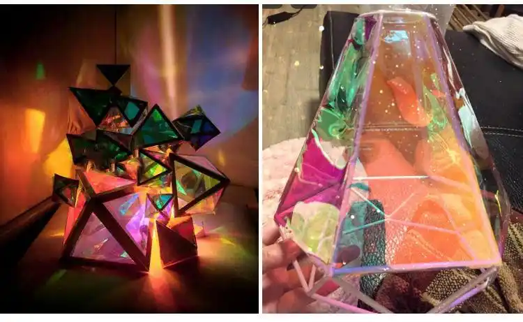 炫彩膜幻彩镭射纸七彩玻璃纸贴膜镭射膜滴胶手工彩虹透明彩色贴纸炫彩