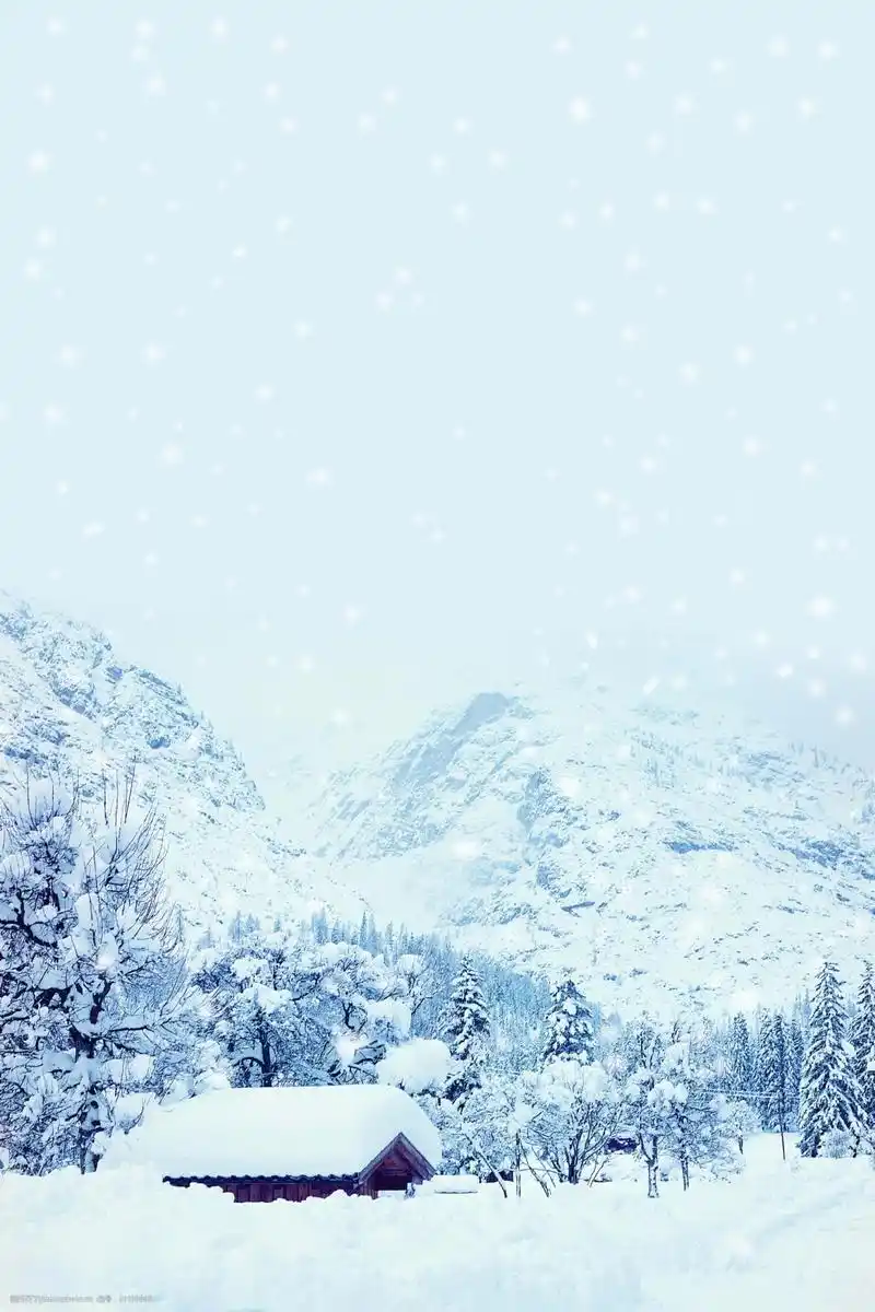 漫天飞舞雪花海报背景