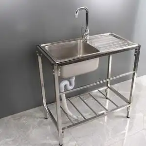 新品1个a盆架支架厨房不锈钢洗脸操作洗碗水斗o洗菜0.4m水槽台面