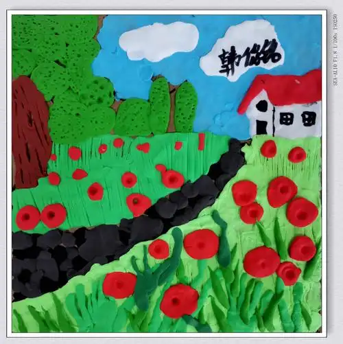 名仕色彩班5轮作品《超轻粘土风景》