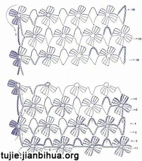 钩针围巾编织方法图解