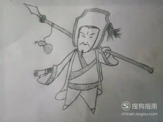 简笔画林冲的画法