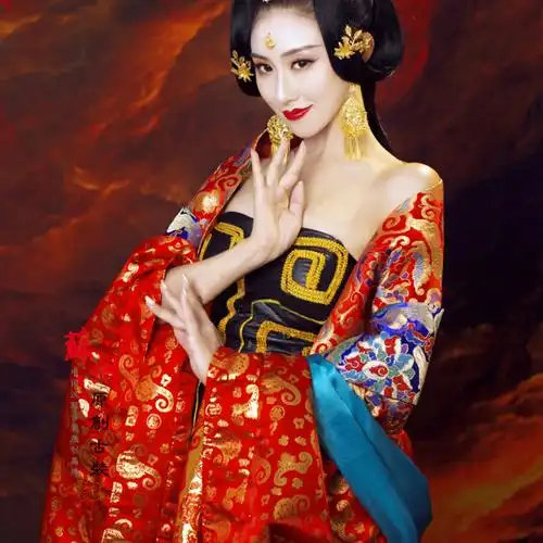 古装原创新款华丽大气奢华影楼摄影写真皇后民族服装