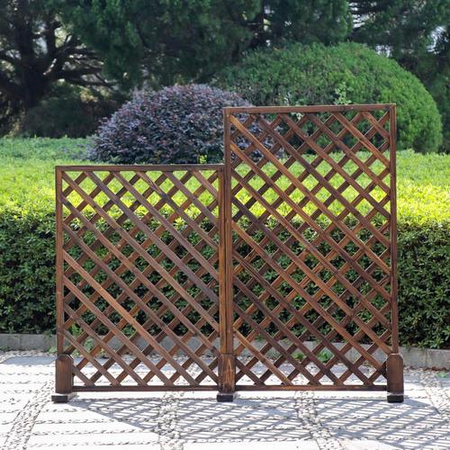 阳台爬藤防腐实木栅栏室内花园装饰隔断花架篱笆围栏格栅防腐木栅栏